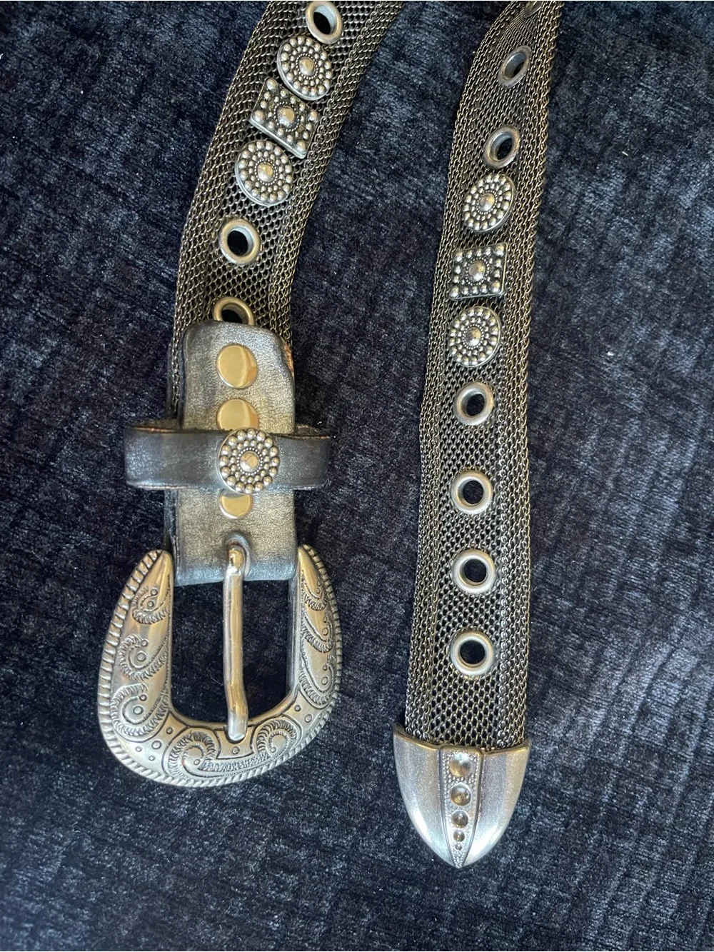 Vintage 80’s Women's Western metal Mesh Belt